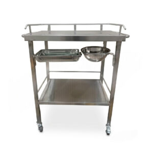 Mesa Rodable de Acero Inoxidable para Curaciones